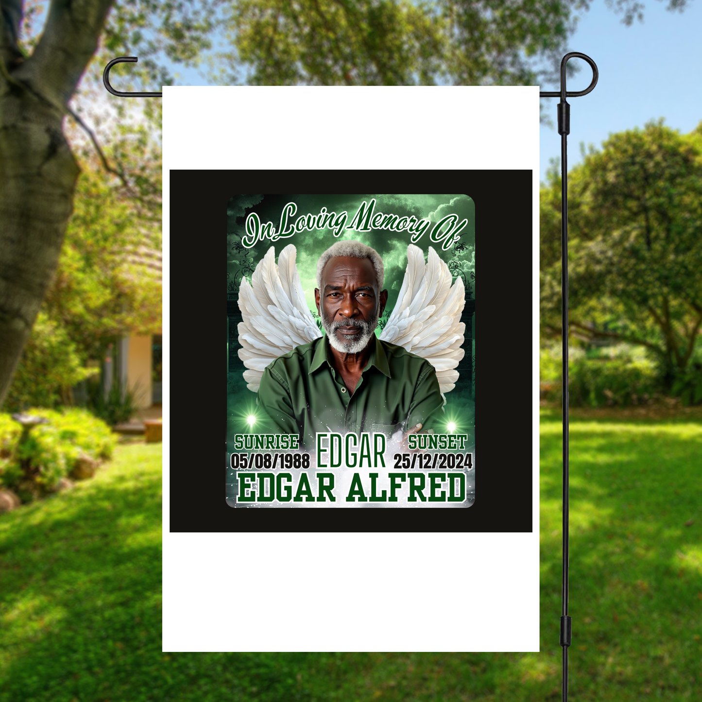 Memorial Yard Flag (Green)
