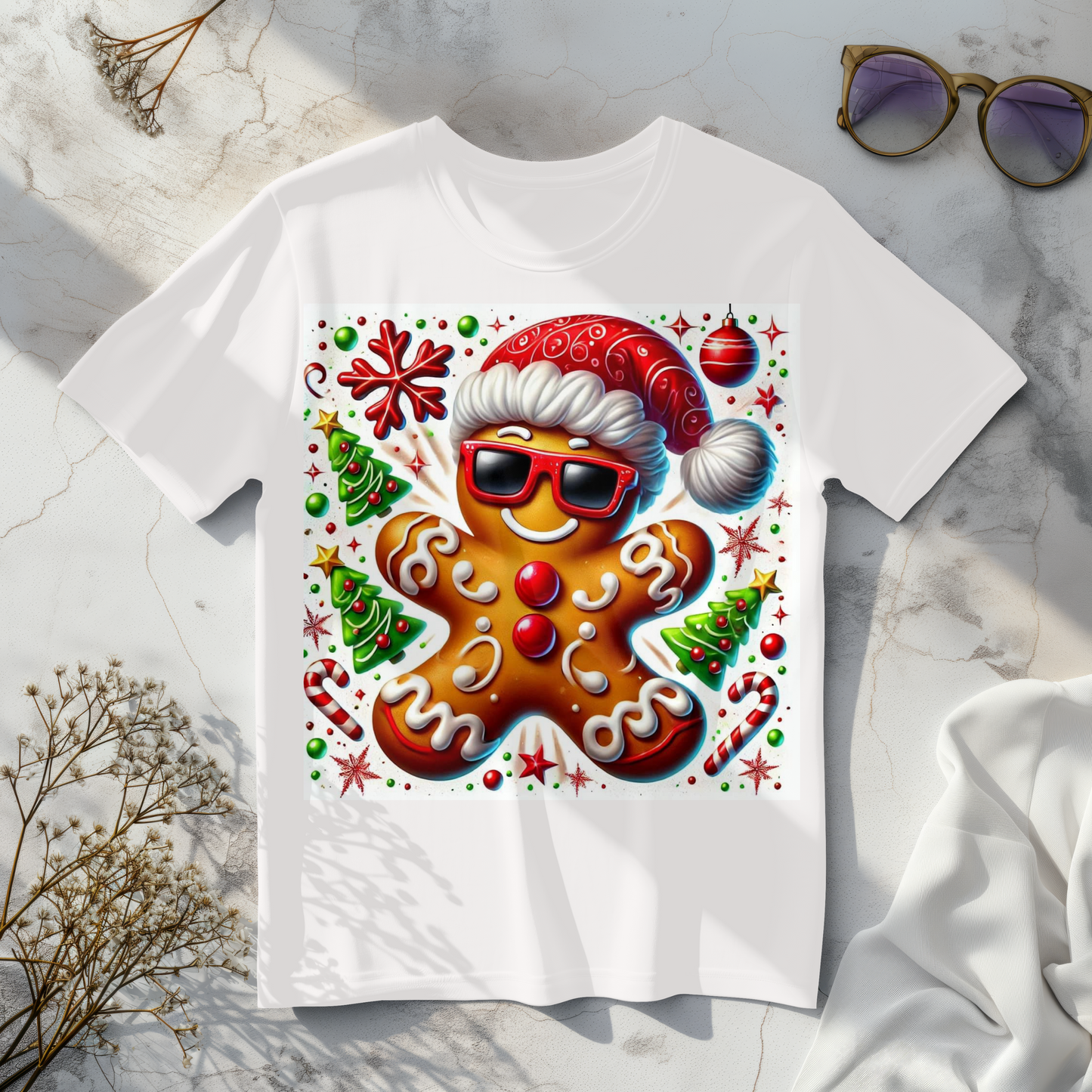 Short Sleeve Shirt: Gingerbread Man