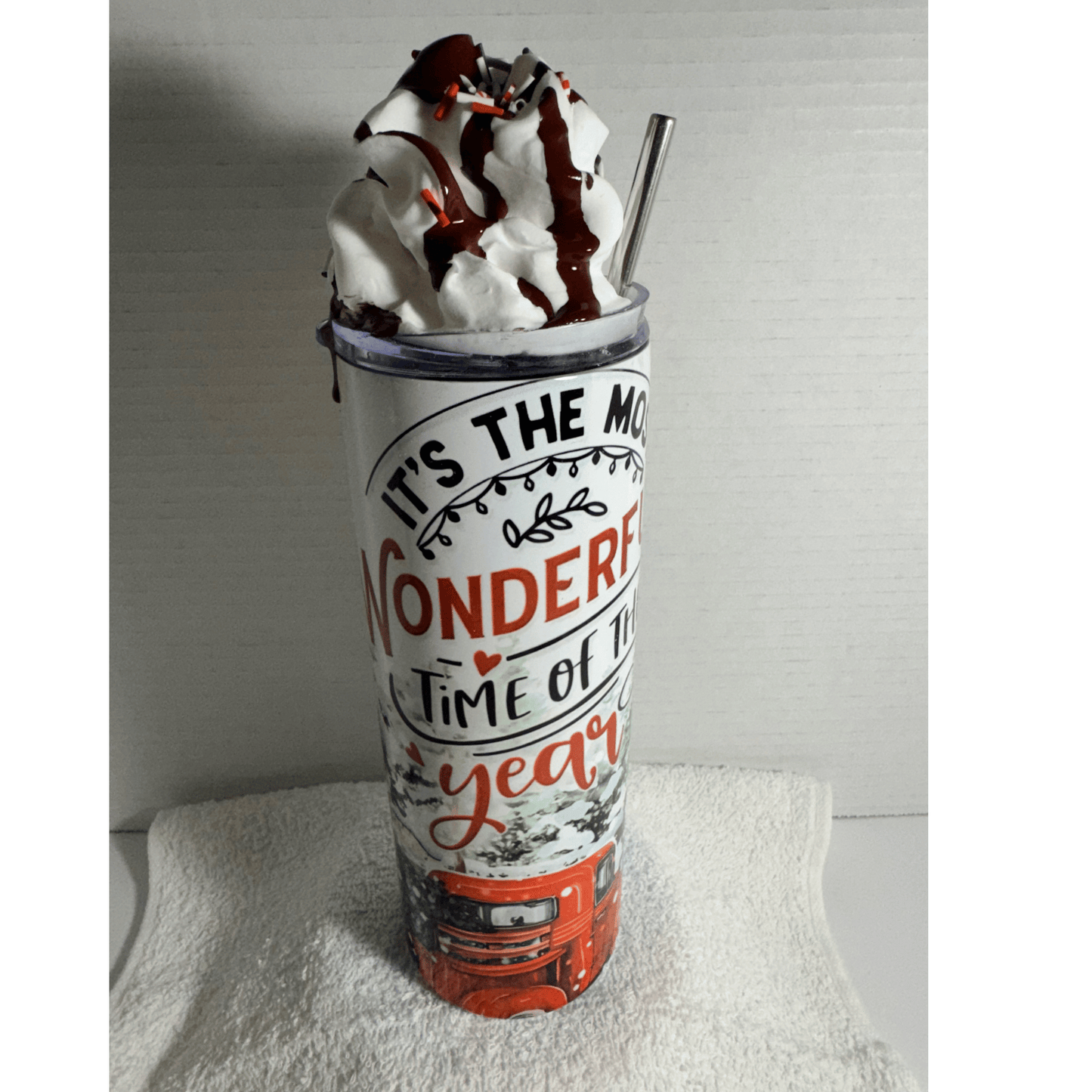 Diamond Dust Frosted Christmas Tumbler