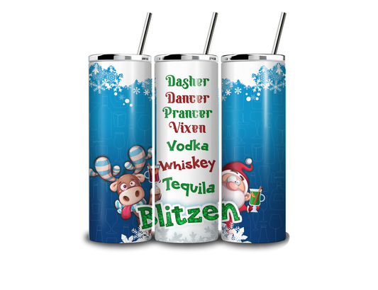 Diamond Dust Get Blitzed Christmas Tumbler